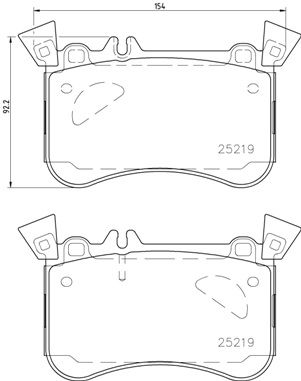 Bremsbelagsatz, Scheibenbremse Vorderachse Brembo P 50 121