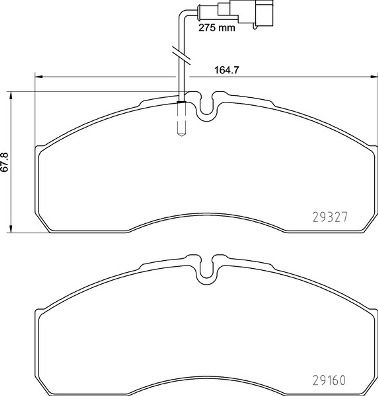 Bremsbelagsatz, Scheibenbremse Vorderachse Brembo P 56 123