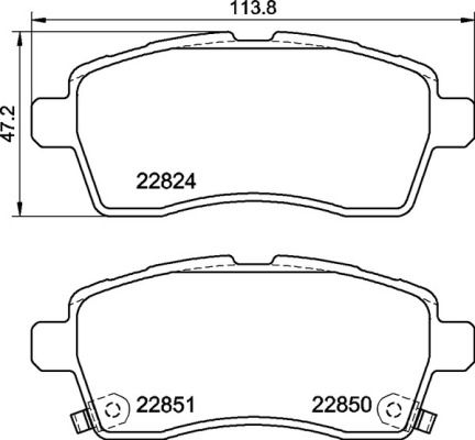 Bremsbelagsatz, Scheibenbremse Vorderachse Brembo P 79 037