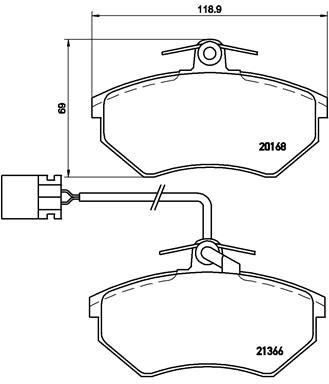 Bremsbelagsatz, Scheibenbremse Vorderachse Brembo P 85 034