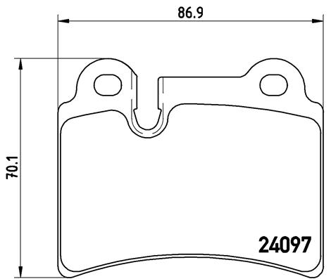 Bremsbelagsatz, Scheibenbremse Hinterachse Brembo P 85 111