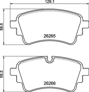 Bremsbelagsatz, Scheibenbremse Hinterachse Brembo P 85 185