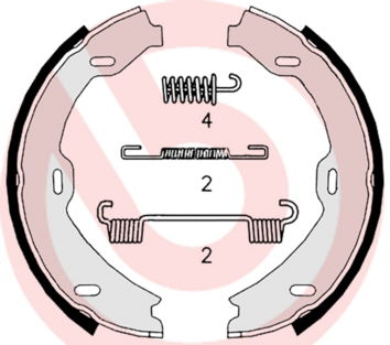 Bremsbackensatz, Feststellbremse Hinterachse Brembo S 50 518