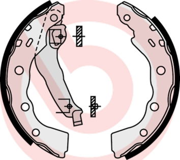 Bremsbackensatz Hinterachse Brembo S 54 515