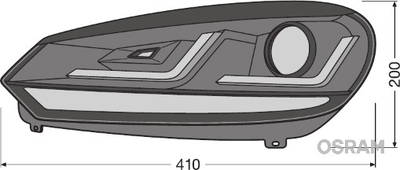 Hauptscheinwerfersatz Osram LEDHL102-BK