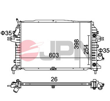 Kühler, Motorkühlung JPN 60C9038-JPN
