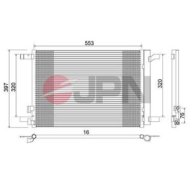 Kondensator, Klimaanlage JPN 60C9079-JPN