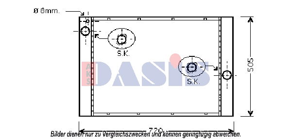 Kühler, Motorkühlung AKS Dasis 050053N