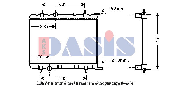 Kühler, Motorkühlung AKS Dasis 061130N