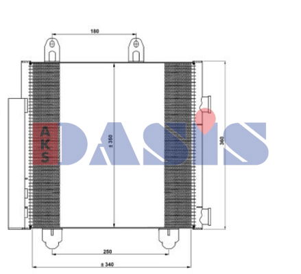 Kondensator, Klimaanlage AKS Dasis 062024N