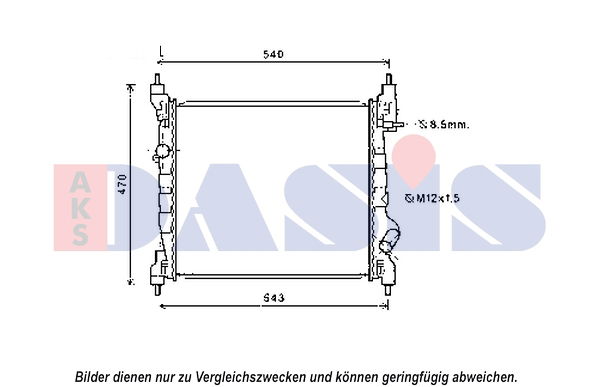 Kühler, Motorkühlung AKS Dasis 510156N