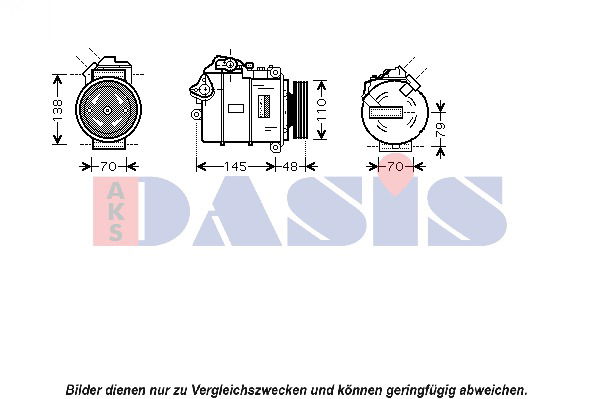 Kompressor, Klimaanlage AKS Dasis 850358N