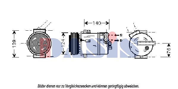 aksdasis Kompressor, Klimaanlage AKS Dasis 850712N