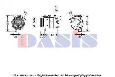 Kompressor, Klimaanlage AKS Dasis 851083N