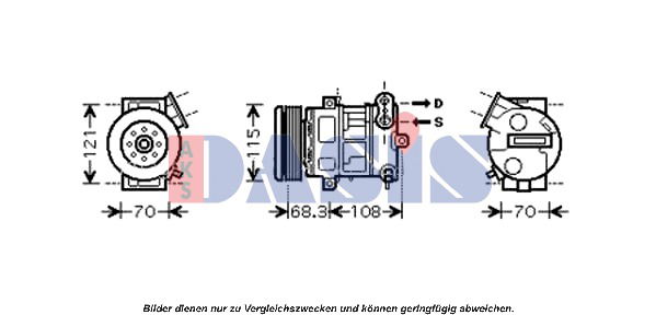 Kompressor, Klimaanlage AKS Dasis 851554N