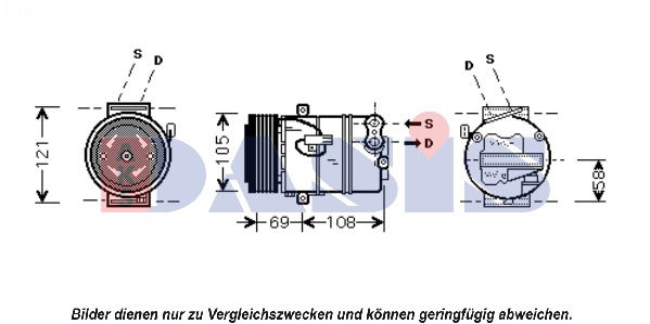 Kompressor, Klimaanlage AKS Dasis 851598N