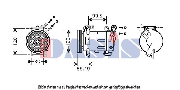 Kompressor, Klimaanlage AKS Dasis 851866N