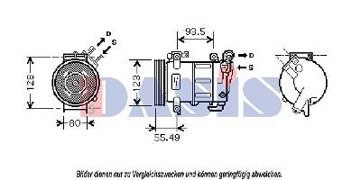 Kompressor, Klimaanlage AKS Dasis 851866N