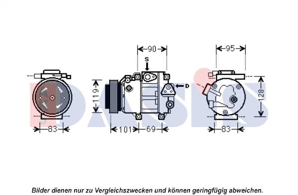 Kompressor, Klimaanlage AKS Dasis 851942N