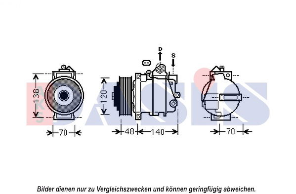 Kompressor, Klimaanlage AKS Dasis 852581N