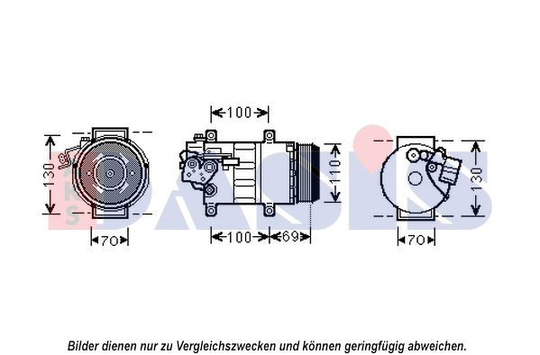 Kompressor, Klimaanlage AKS Dasis 852589N