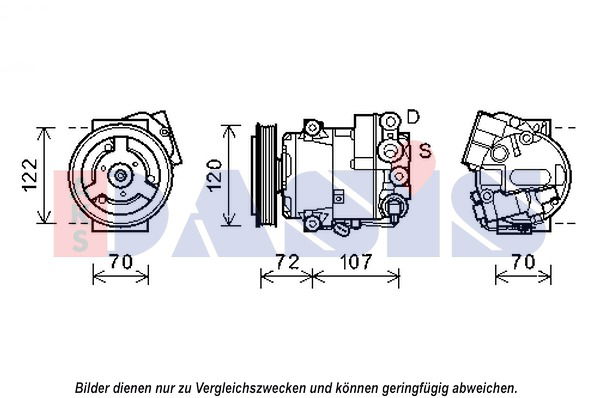 Kompressor, Klimaanlage AKS Dasis 852603N