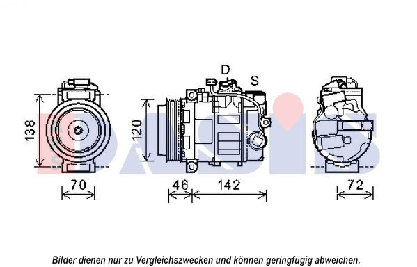 Kompressor, Klimaanlage AKS Dasis 852604N