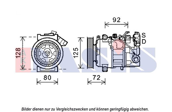 Kompressor, Klimaanlage AKS Dasis 852609N