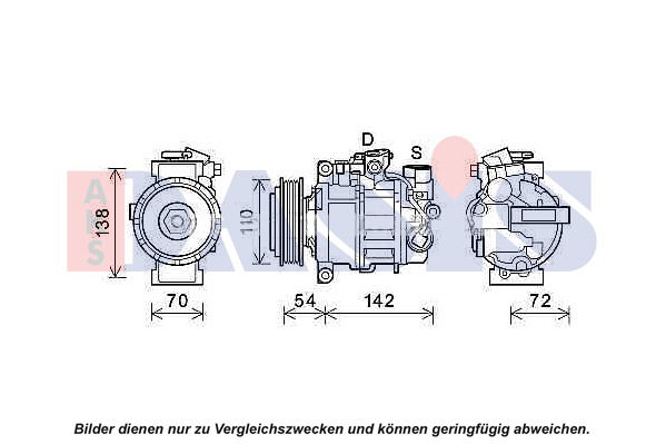 Kompressor, Klimaanlage AKS Dasis 852803N