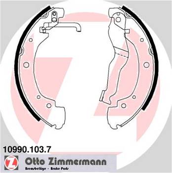 Bremsbackensatz Hinterachse Zimmermann 10990.103.7