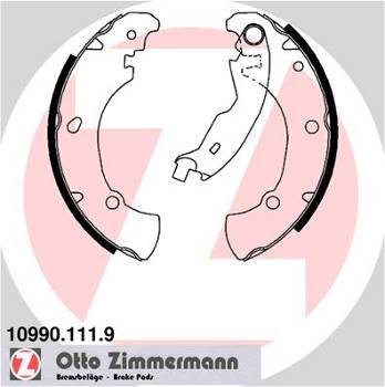Bremsbackensatz Hinterachse Zimmermann 10990.111.9