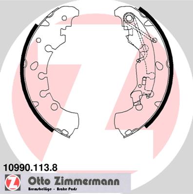 Bremsbackensatz Hinterachse Zimmermann 10990.113.8