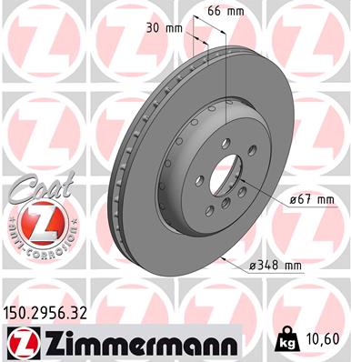 Bremsscheibe Vorderachse Zimmermann 150.2956.32