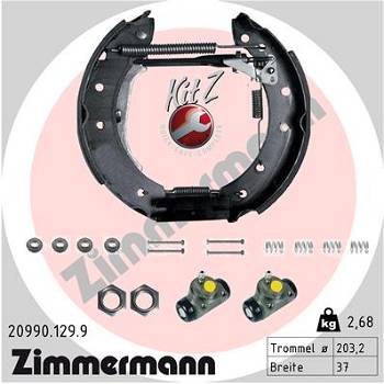 Bremsbackensatz Hinterachse Zimmermann 20990.129.9