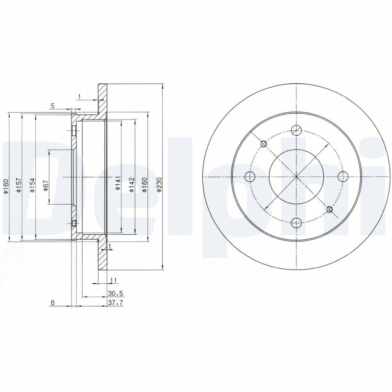 Bremsscheibe Vorderachse Delphi BG3337
