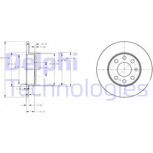 Bremsscheibe Vorderachse Delphi BG3567