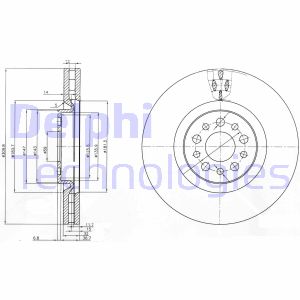 Bremsscheibe Vorderachse Delphi BG3898