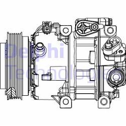 Kompressor, Klimaanlage Delphi CS20415