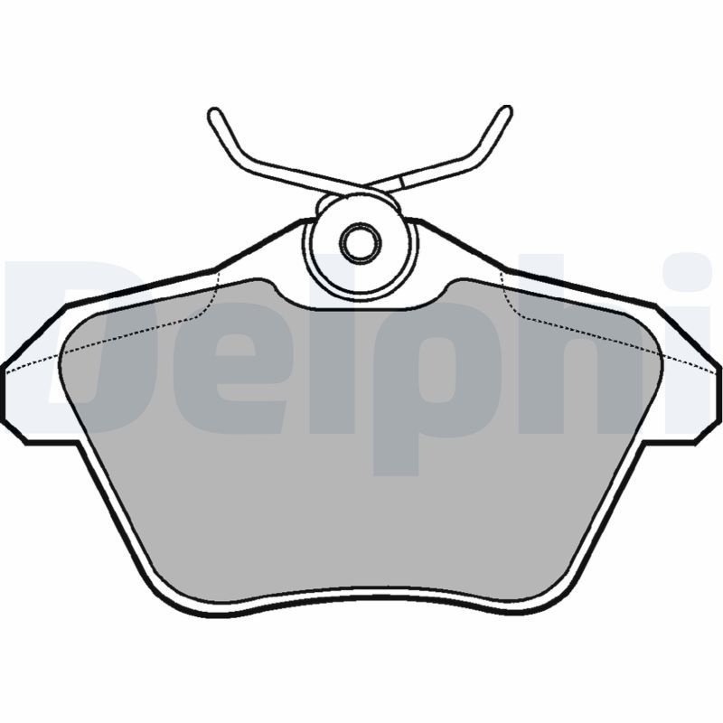 Bremsbelagsatz, Scheibenbremse Hinterachse Delphi LP1018