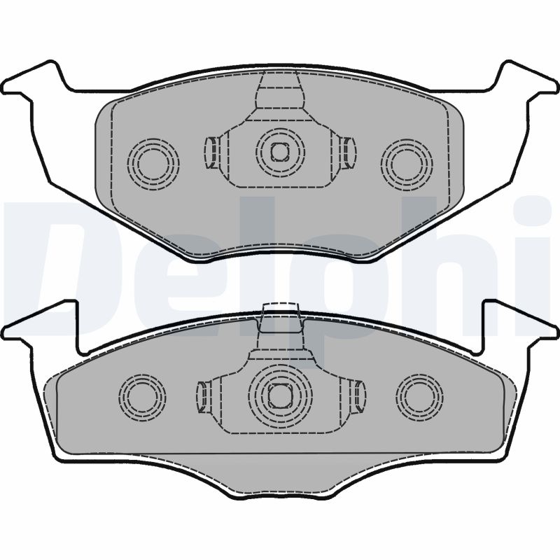 Bremsbelagsatz, Scheibenbremse Vorderachse Delphi LP1249