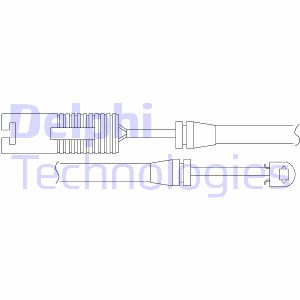 Warnkontakt, Bremsbelagverschleiß Vorderachse Delphi LZ0139