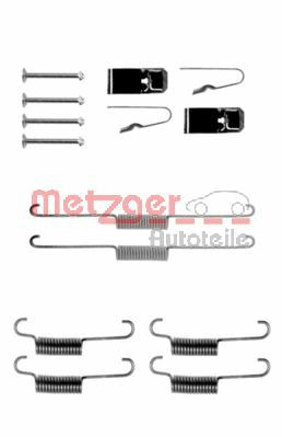 Zubehörsatz, Bremsbacken Hinterachse Metzger 105-0723