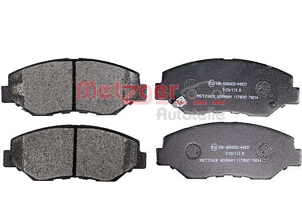 Bremsbelagsatz, Scheibenbremse Vorderachse Metzger 1170507