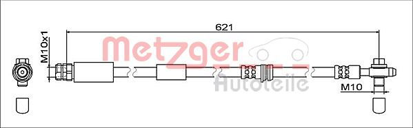 Bremsschlauch Vorderachse Metzger 4112032