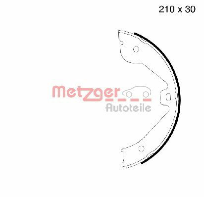 Bremsbackensatz, Feststellbremse Hinterachse beidseitig Metzger MG 790