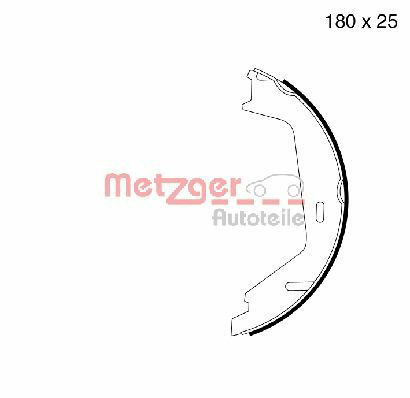 Bremsbackensatz, Feststellbremse Hinterachse beidseitig Metzger MG 998