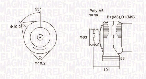 magnetimarelli Generator Magneti Marelli 063731152010