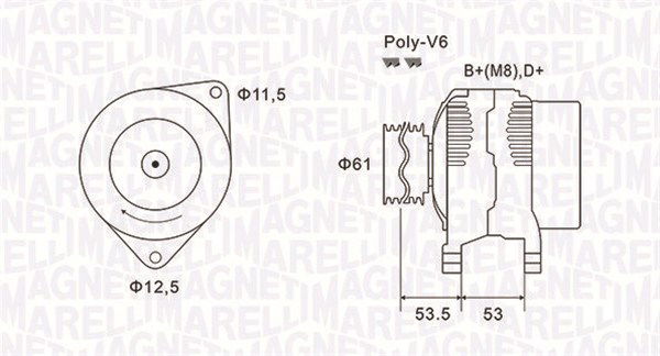 magnetimarelli Generator Magneti Marelli 063731698010