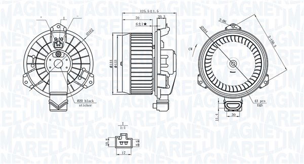 Innenraumgebläse Magneti Marelli 069412749010