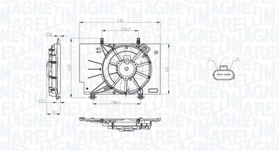 Lüfter, Motorkühlung Magneti Marelli 069422734010